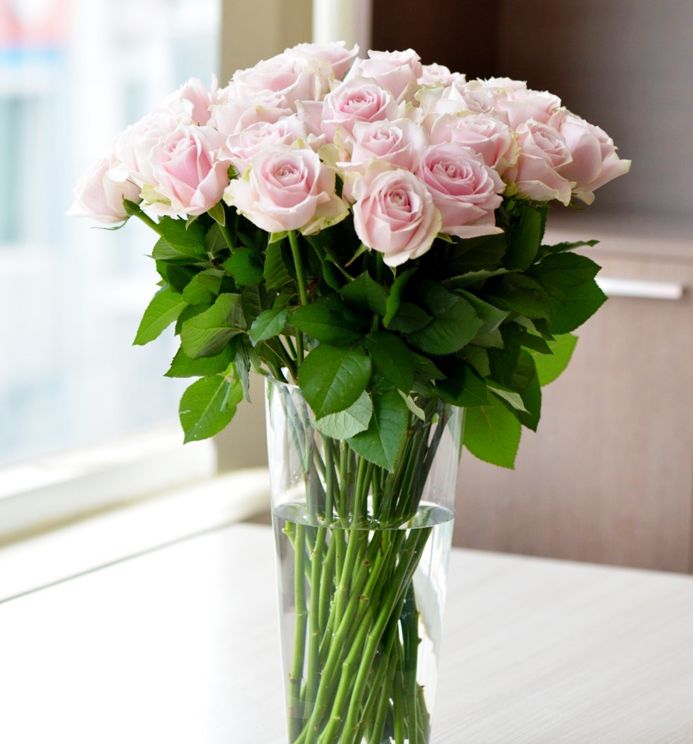 Cách cắm hoa hồng lọ cao để phòng giám đốc đẹp